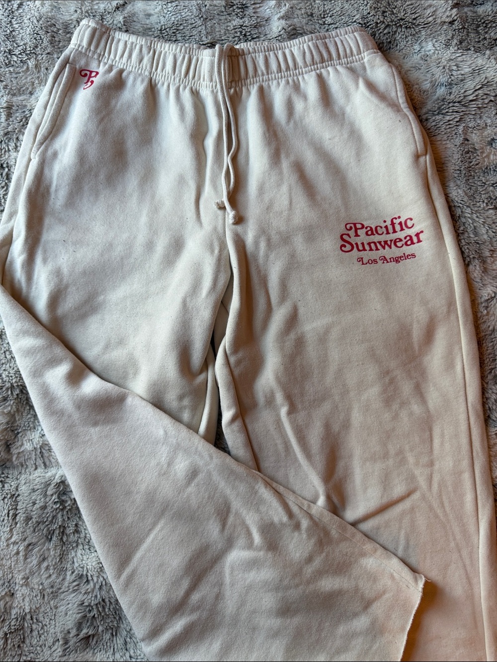 Pacsun yellow cut end sweats